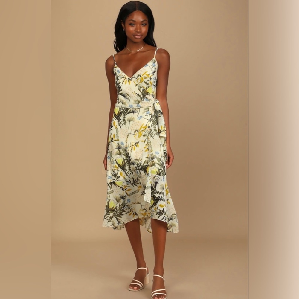 Lulus wild flower cream dress